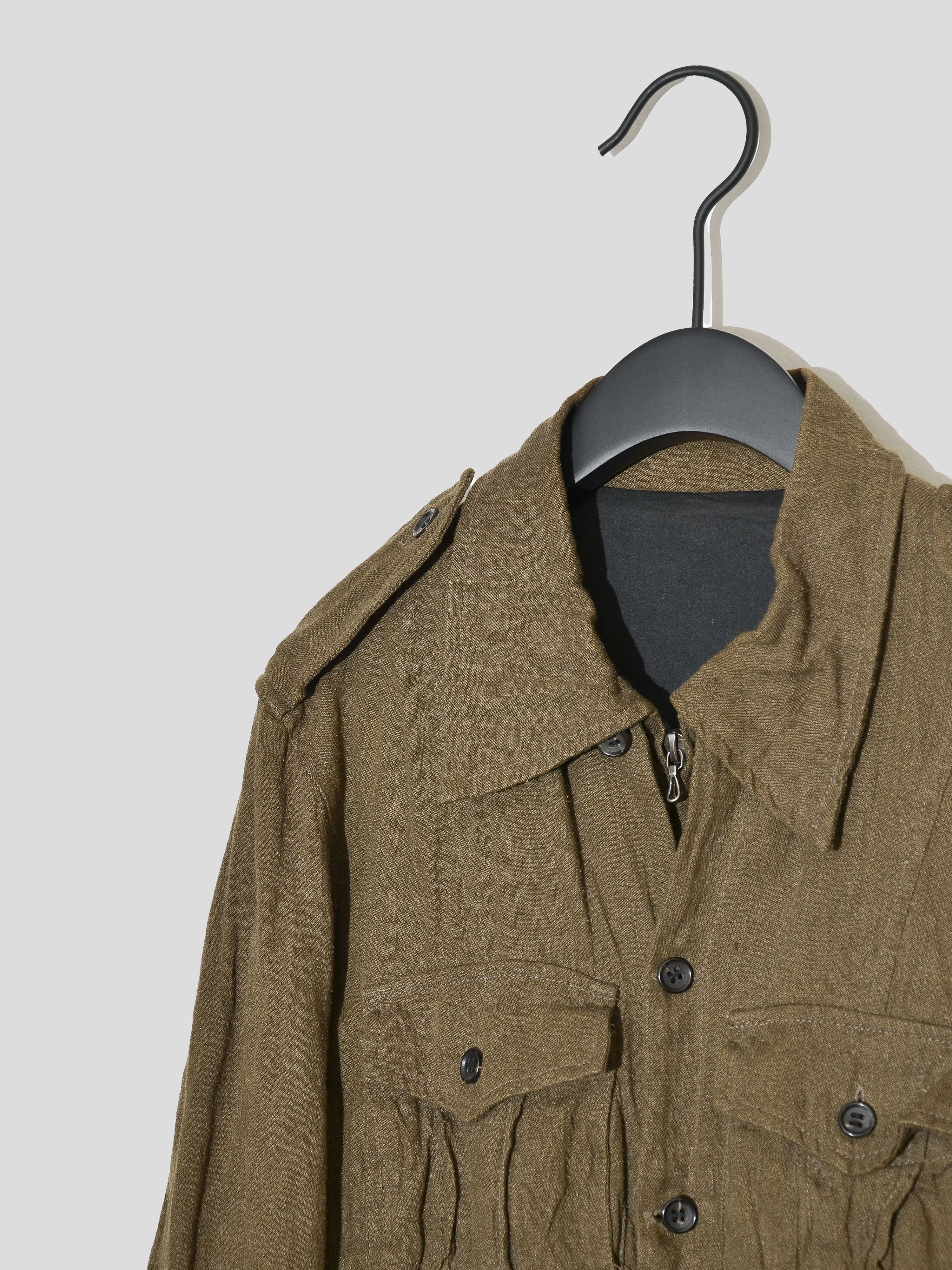 2000s Wrinkled Military Jacket