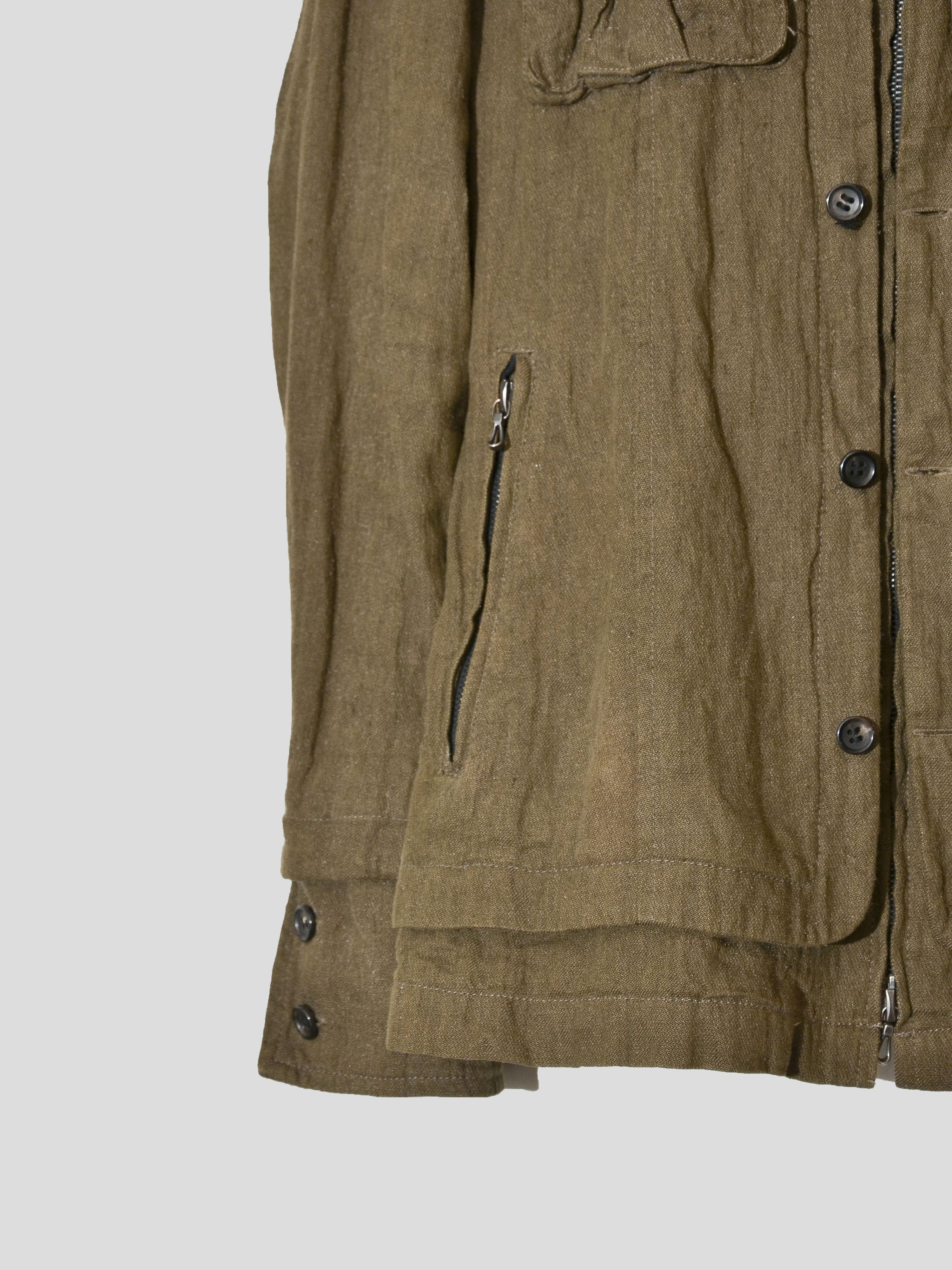 2000s Wrinkled Military Jacket