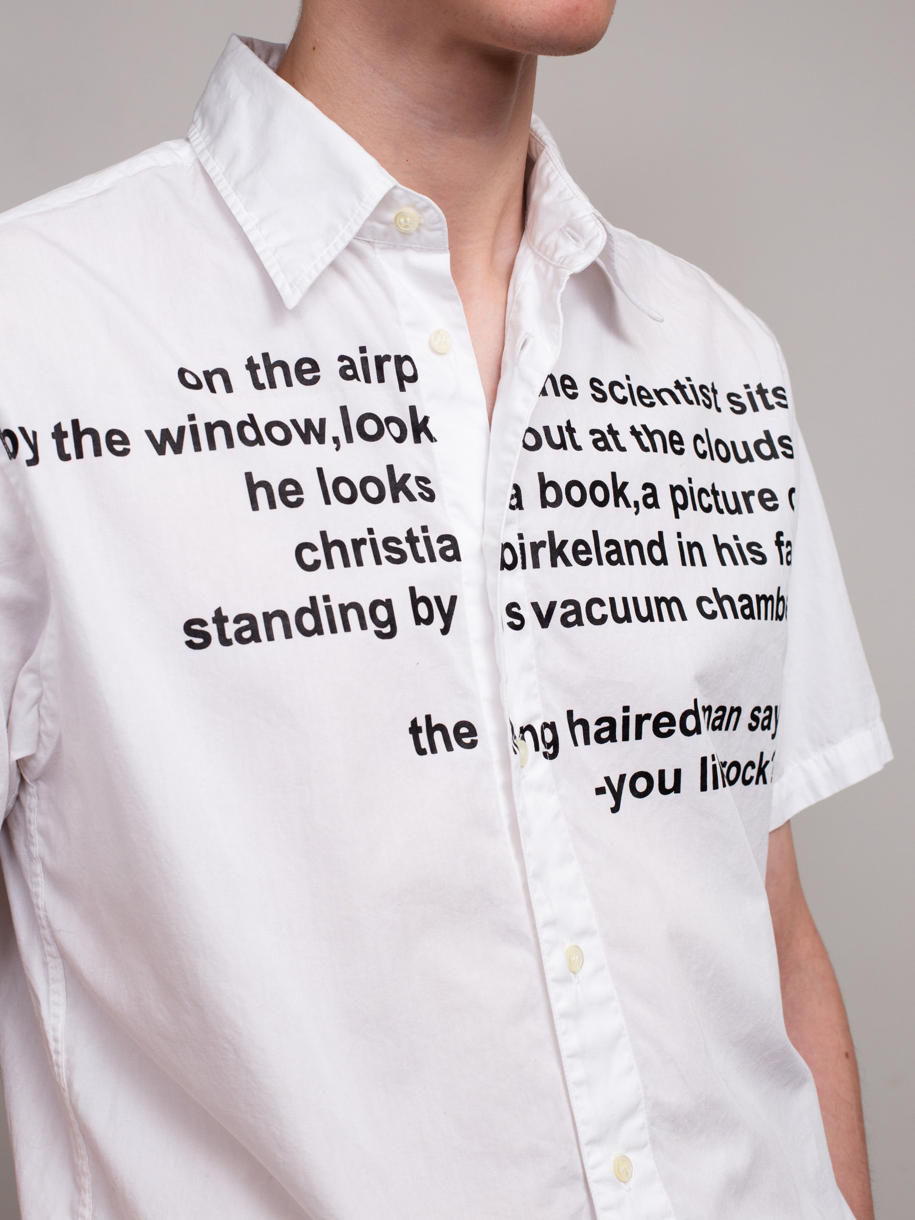 Message Print Short-sleeve Shirt