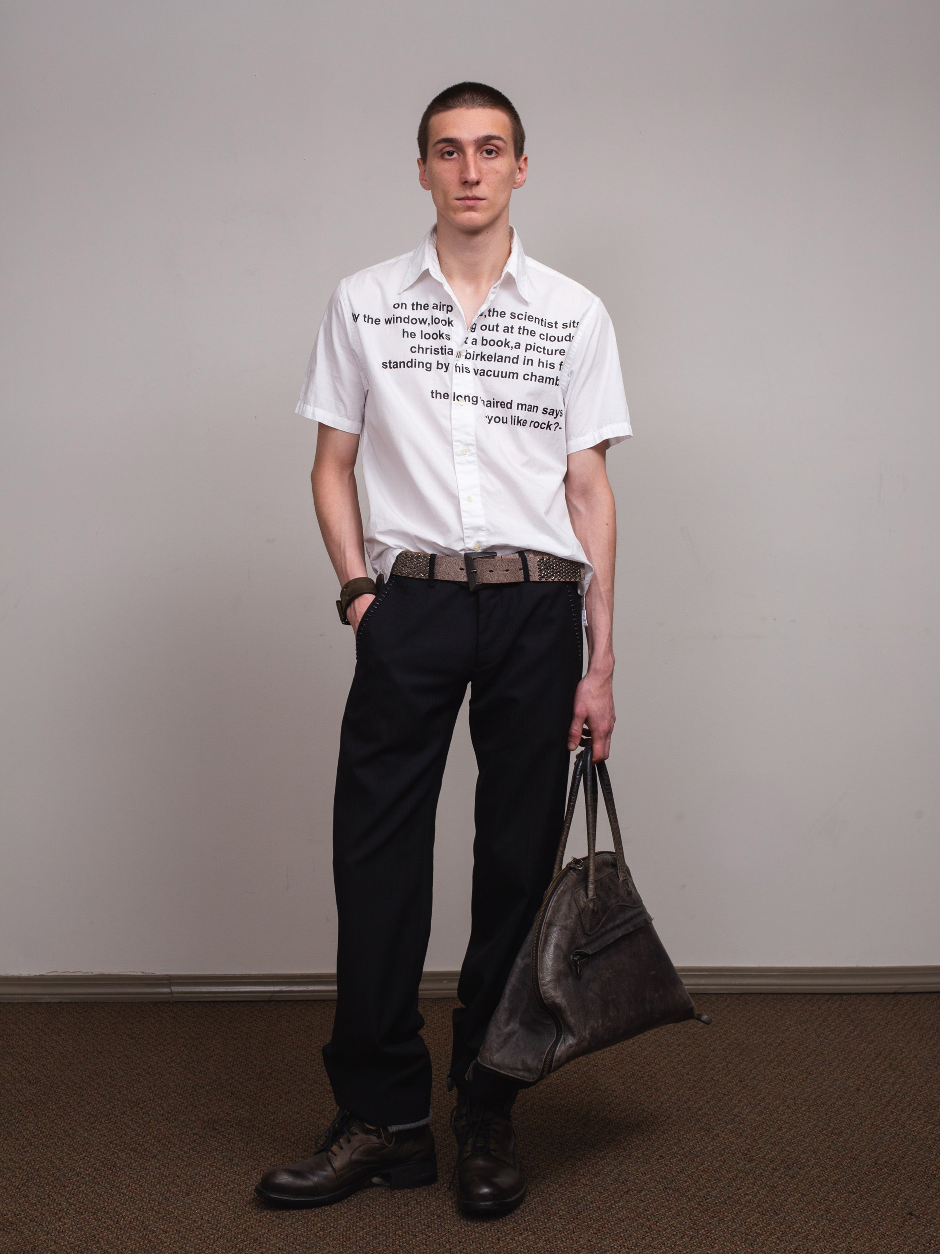 Message Print Short-sleeve Shirt