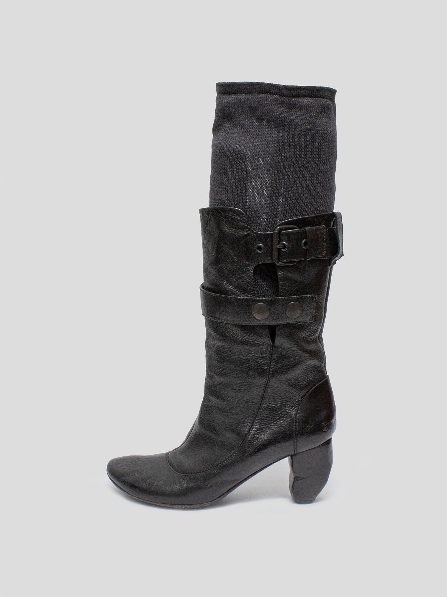 Layered Leather Boots
