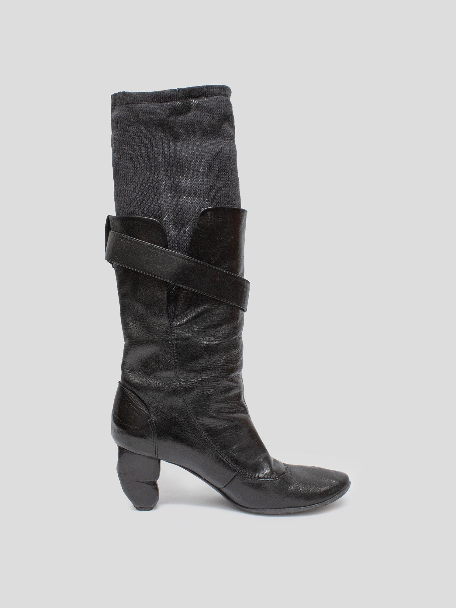 Layered Leather Boots