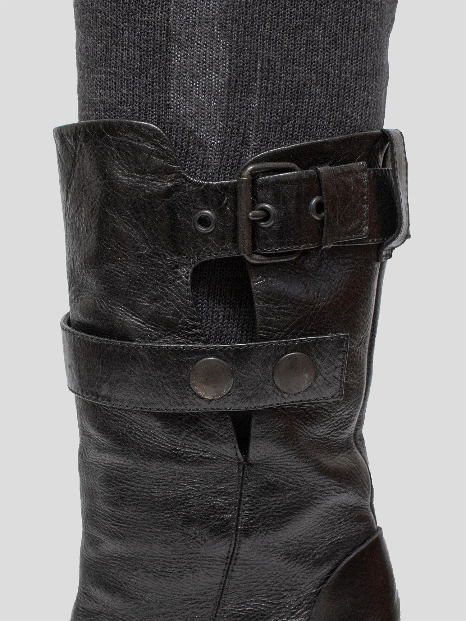 Layered Leather Boots
