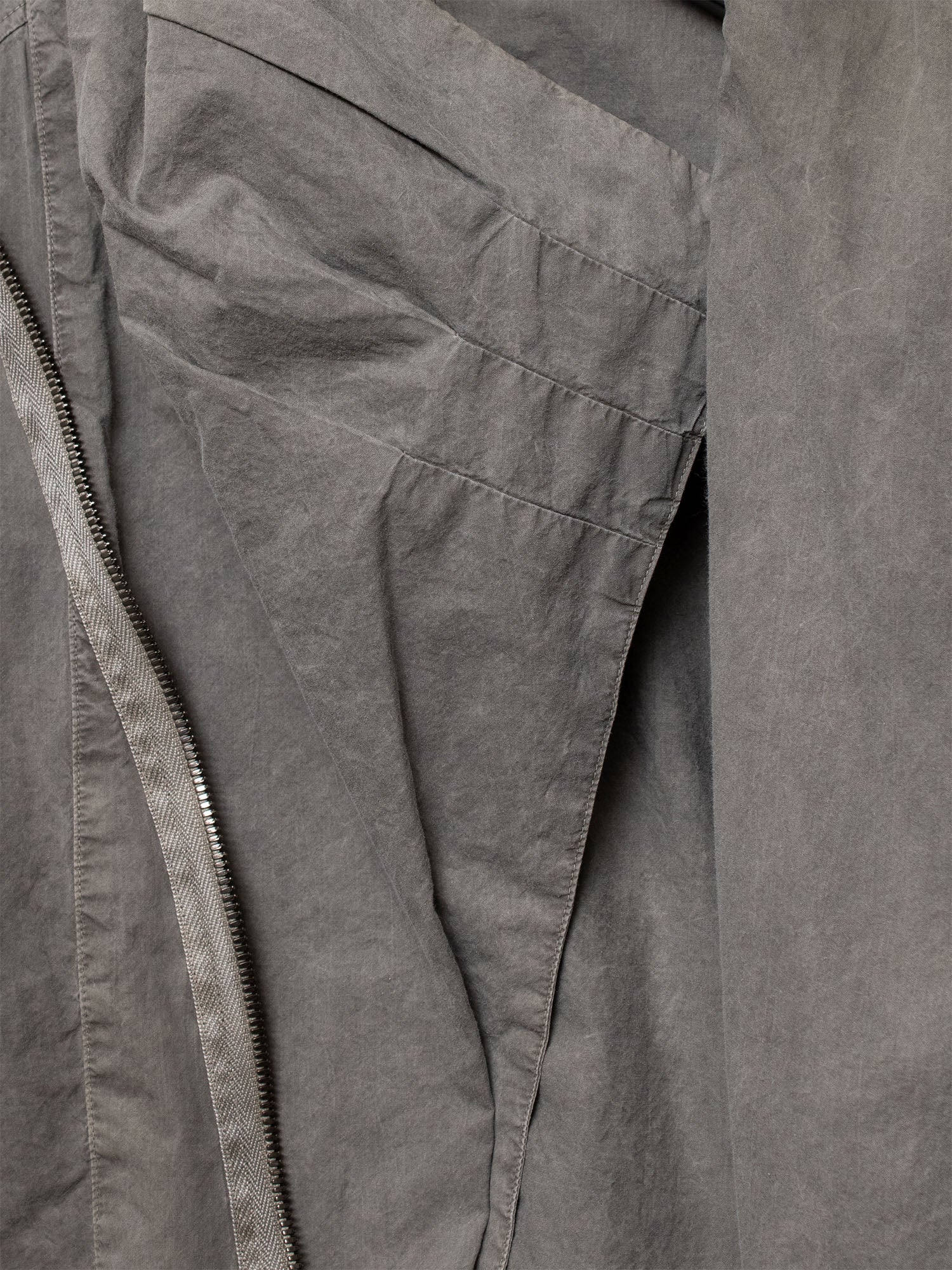 SS12 Gathered-Sleeve Zip-Up Shirt