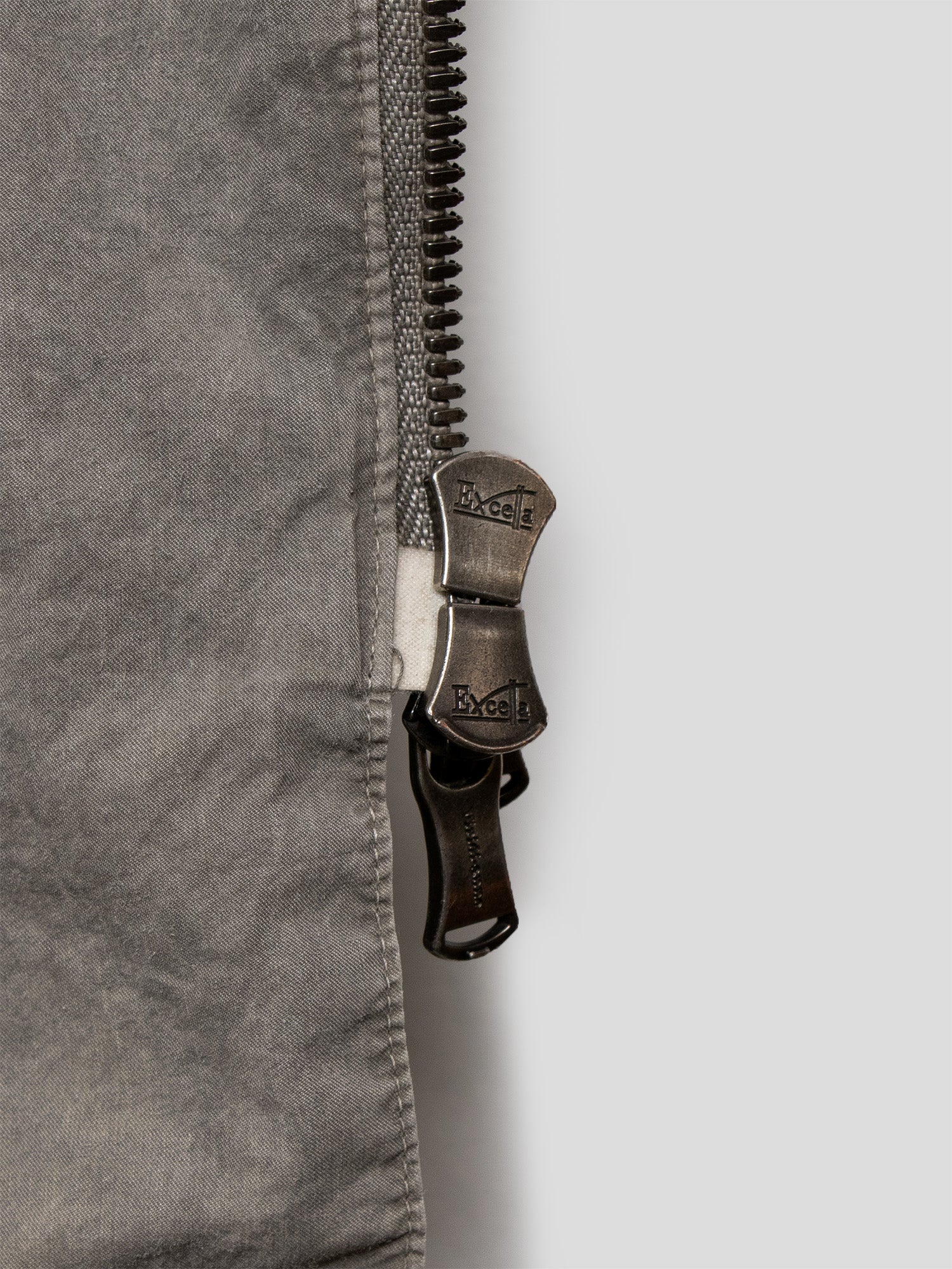 SS12 Gathered-Sleeve Zip-Up Shirt
