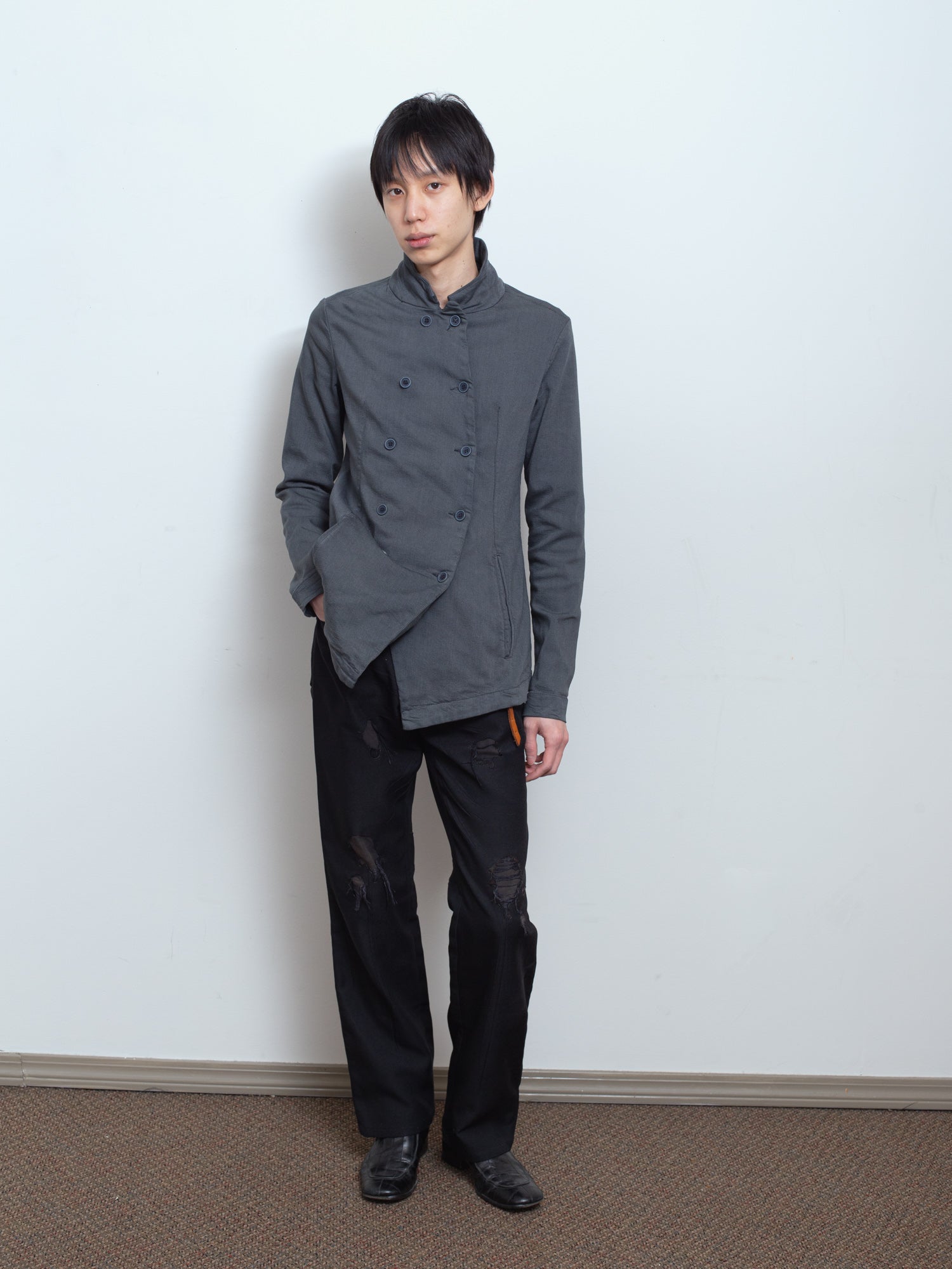 Object-Dyed Double-Breasted Jacket