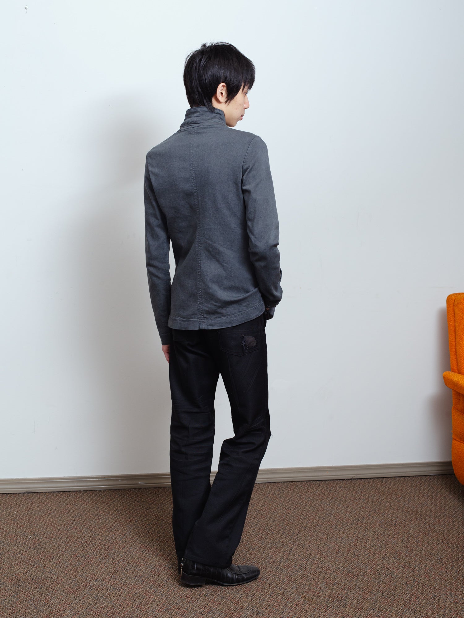 Object-Dyed Double-Breasted Jacket
