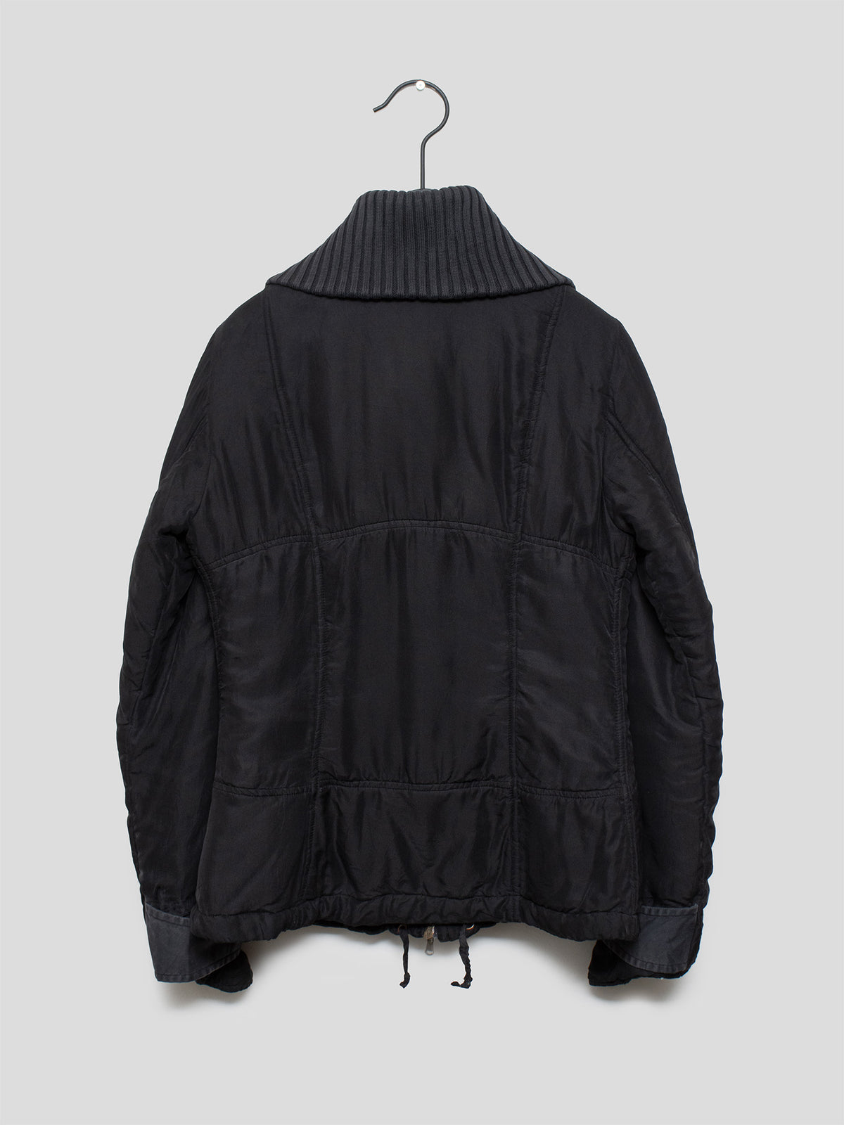 Padded Silk Short Parka