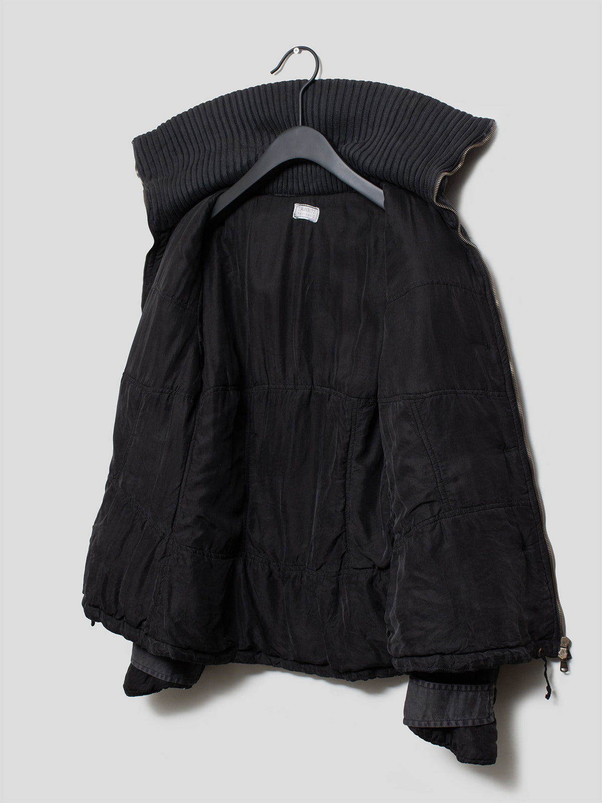 Padded Silk Short Parka