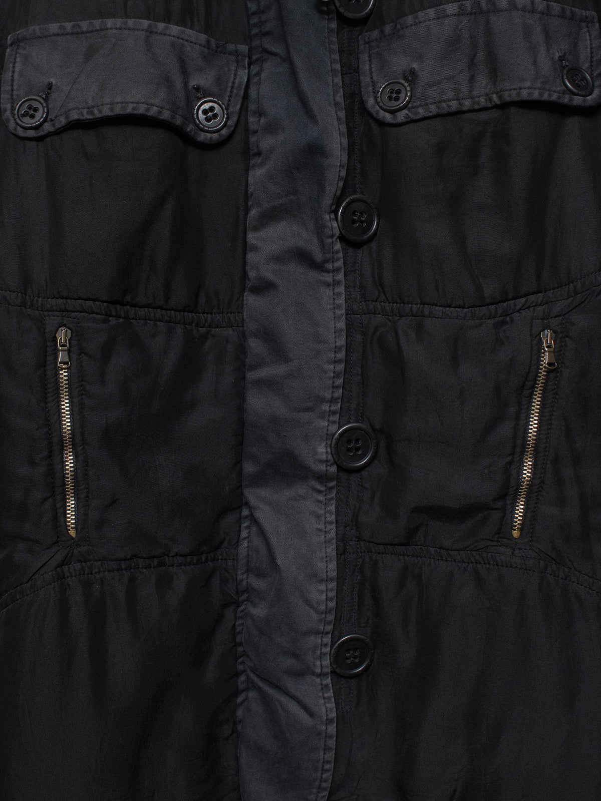 Padded Silk Short Parka