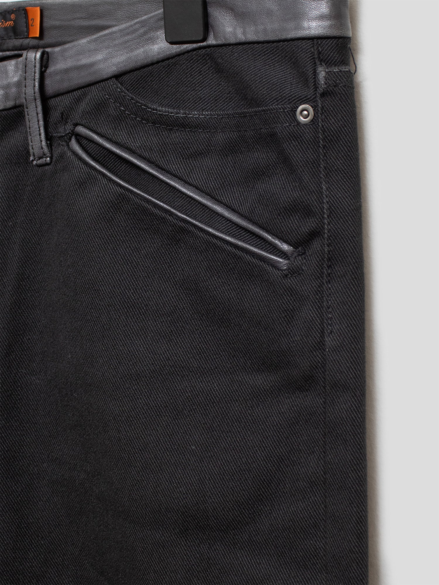 AW05 "Arts & Crafts" Leather-Trim Trousers
