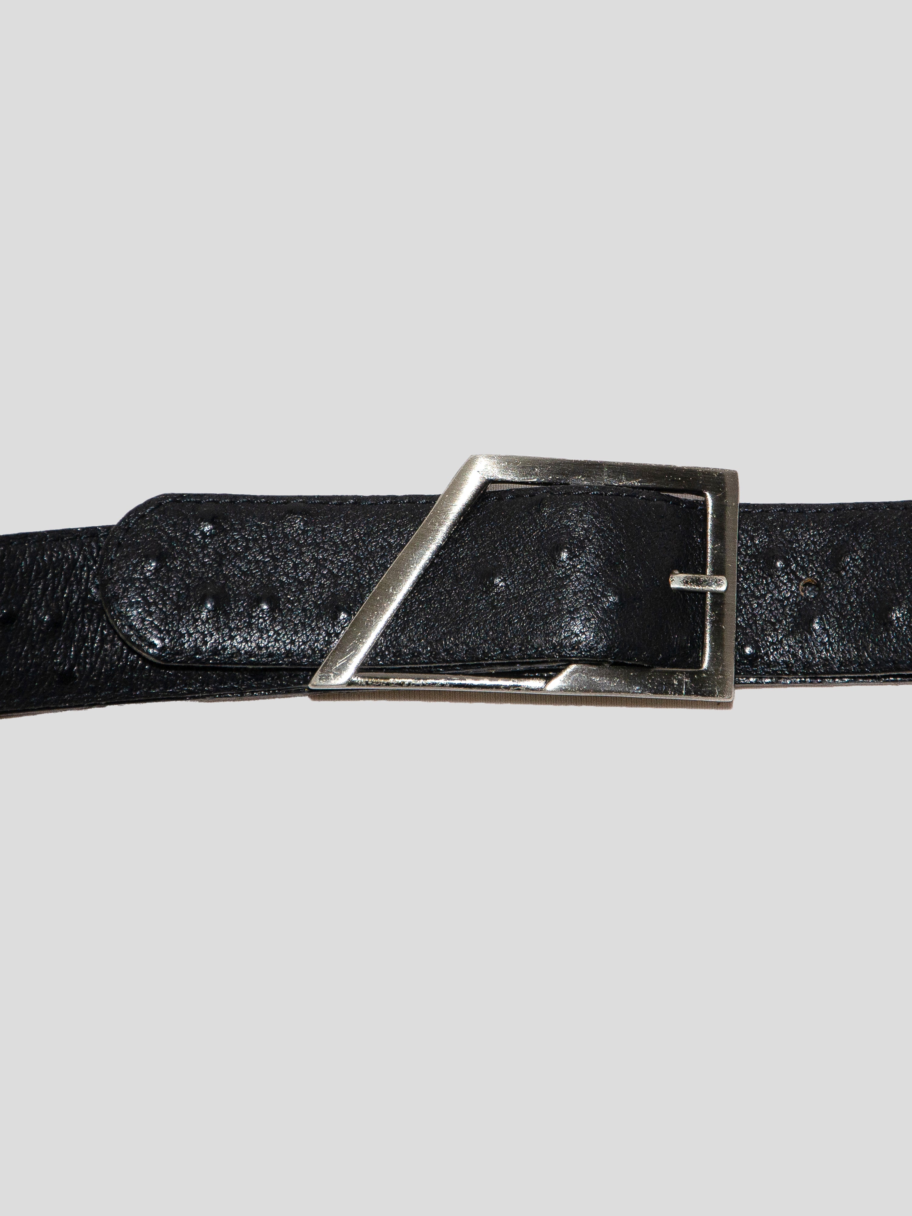 1980s Ostrich Leather Belt