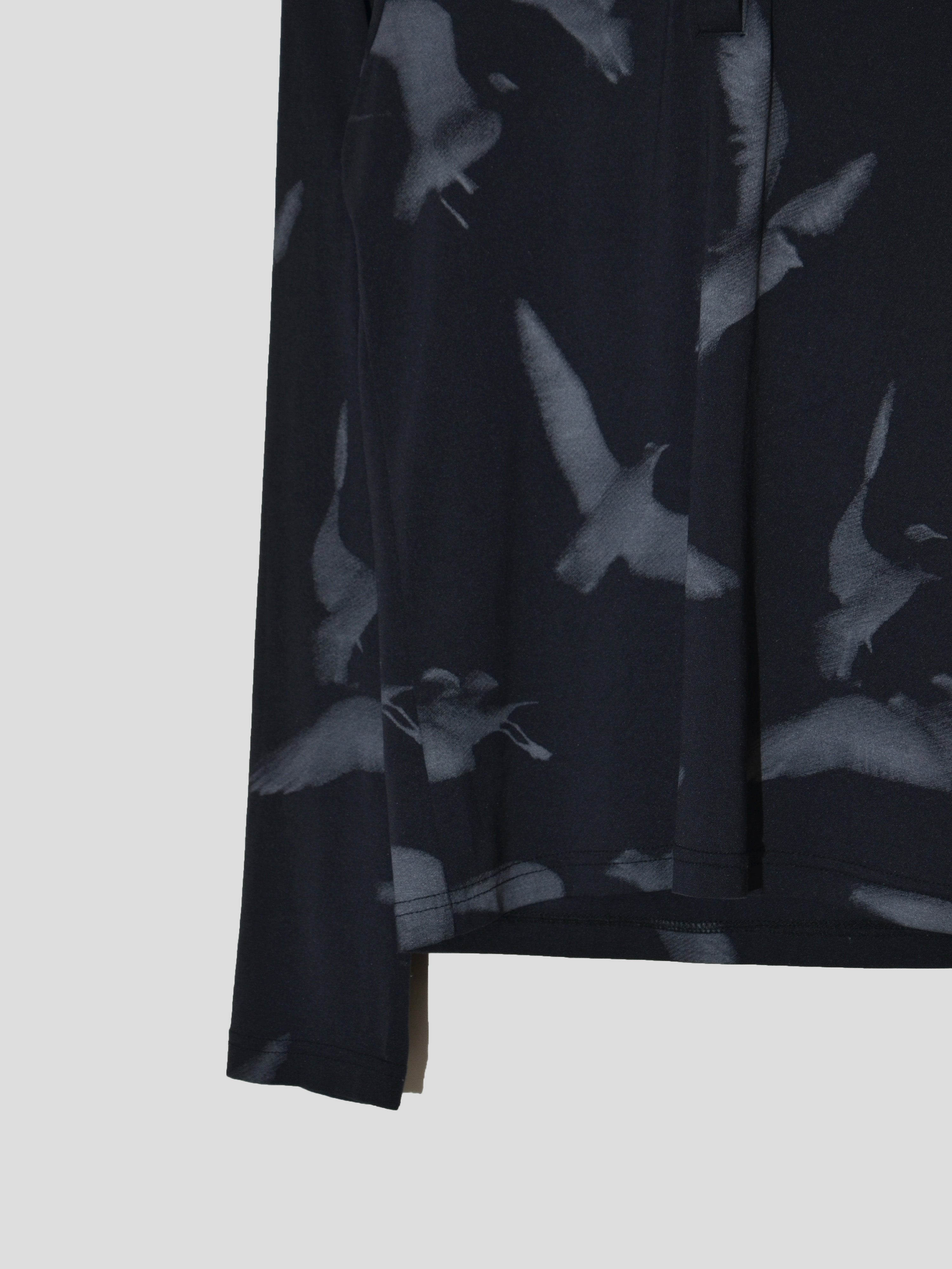 SS98 Bird Print Jersey Hoodie
