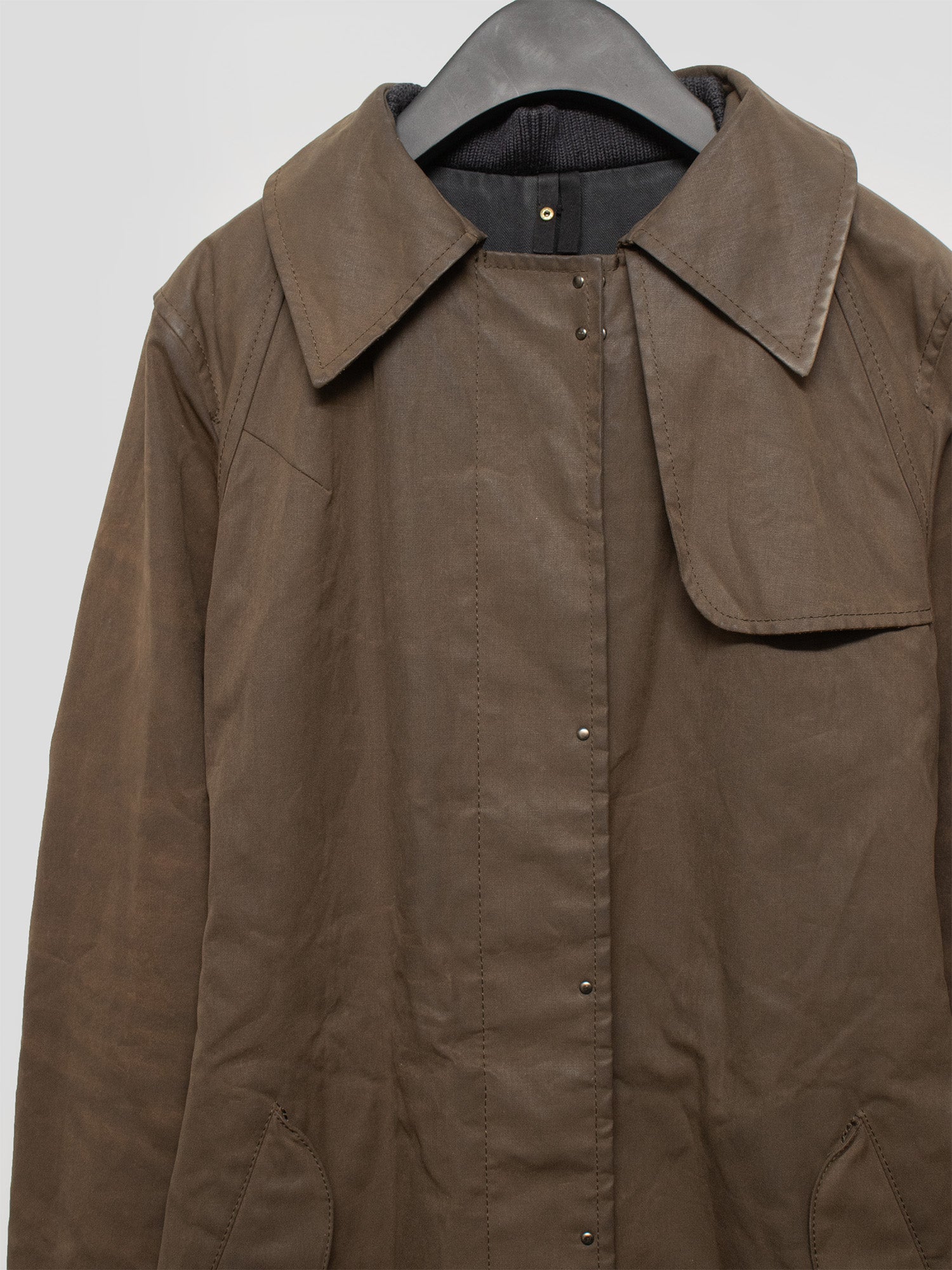 AW01 Waxed Trench Coat