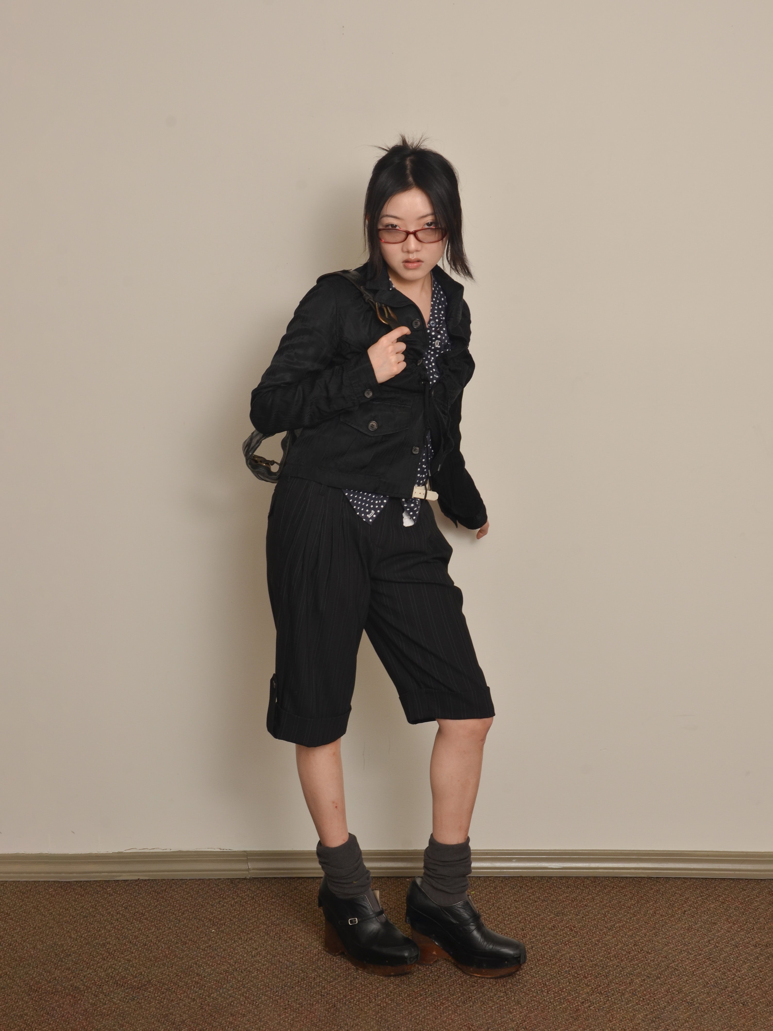 Pinstripe Military Jacket