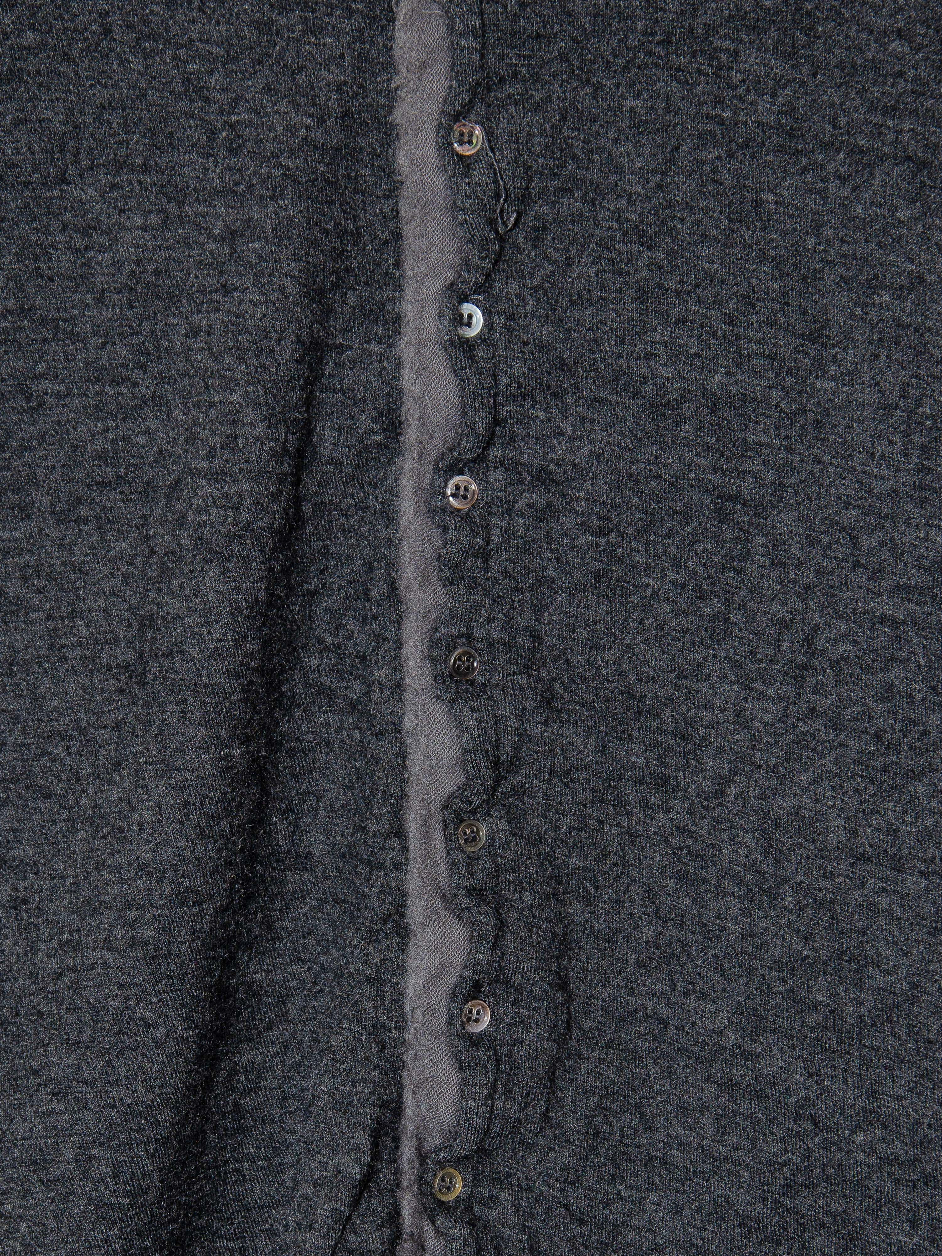 Raw Edge Button Cardigan