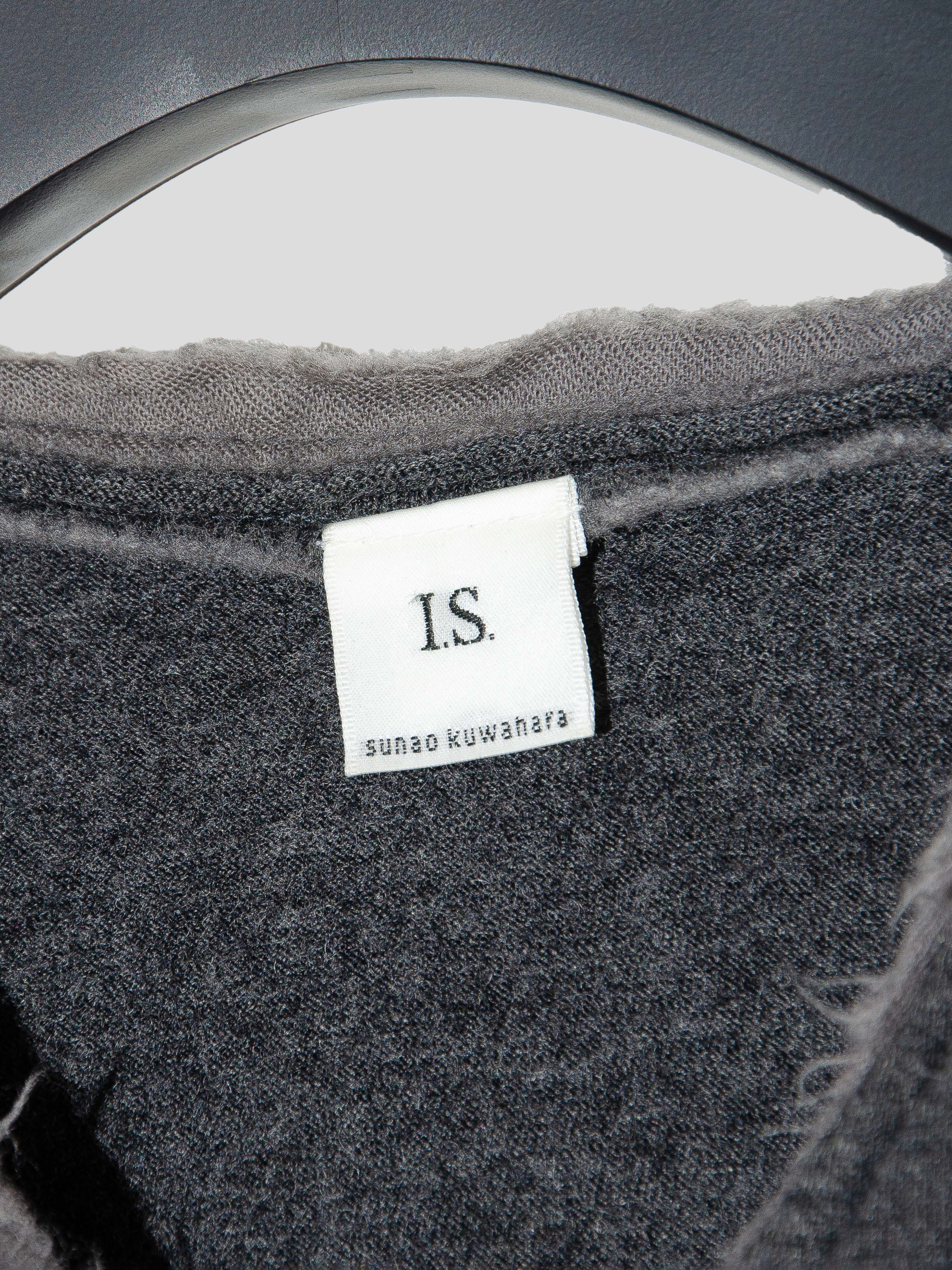 Raw Edge Button Cardigan