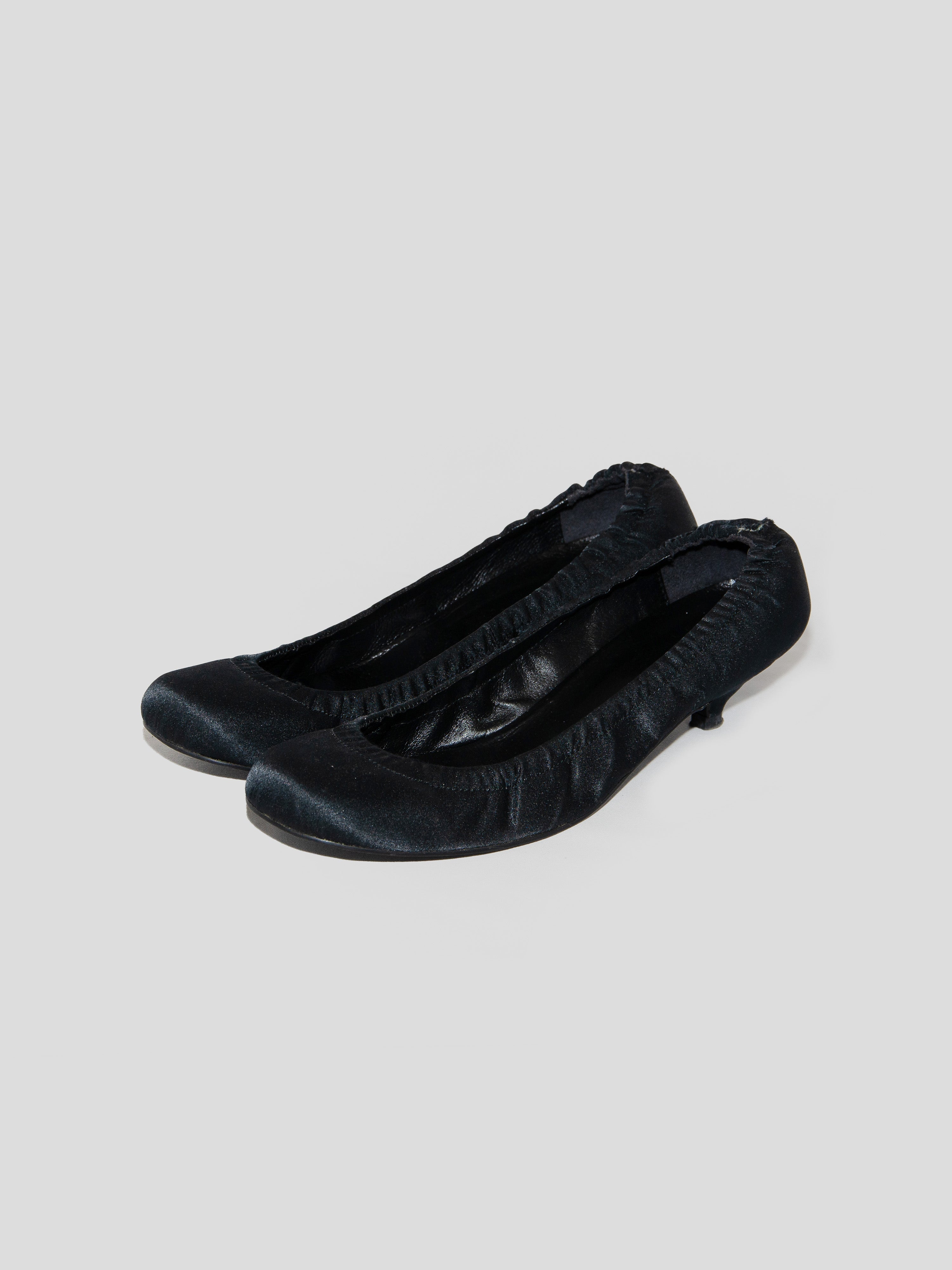 Satin Kitten Heel Pumps