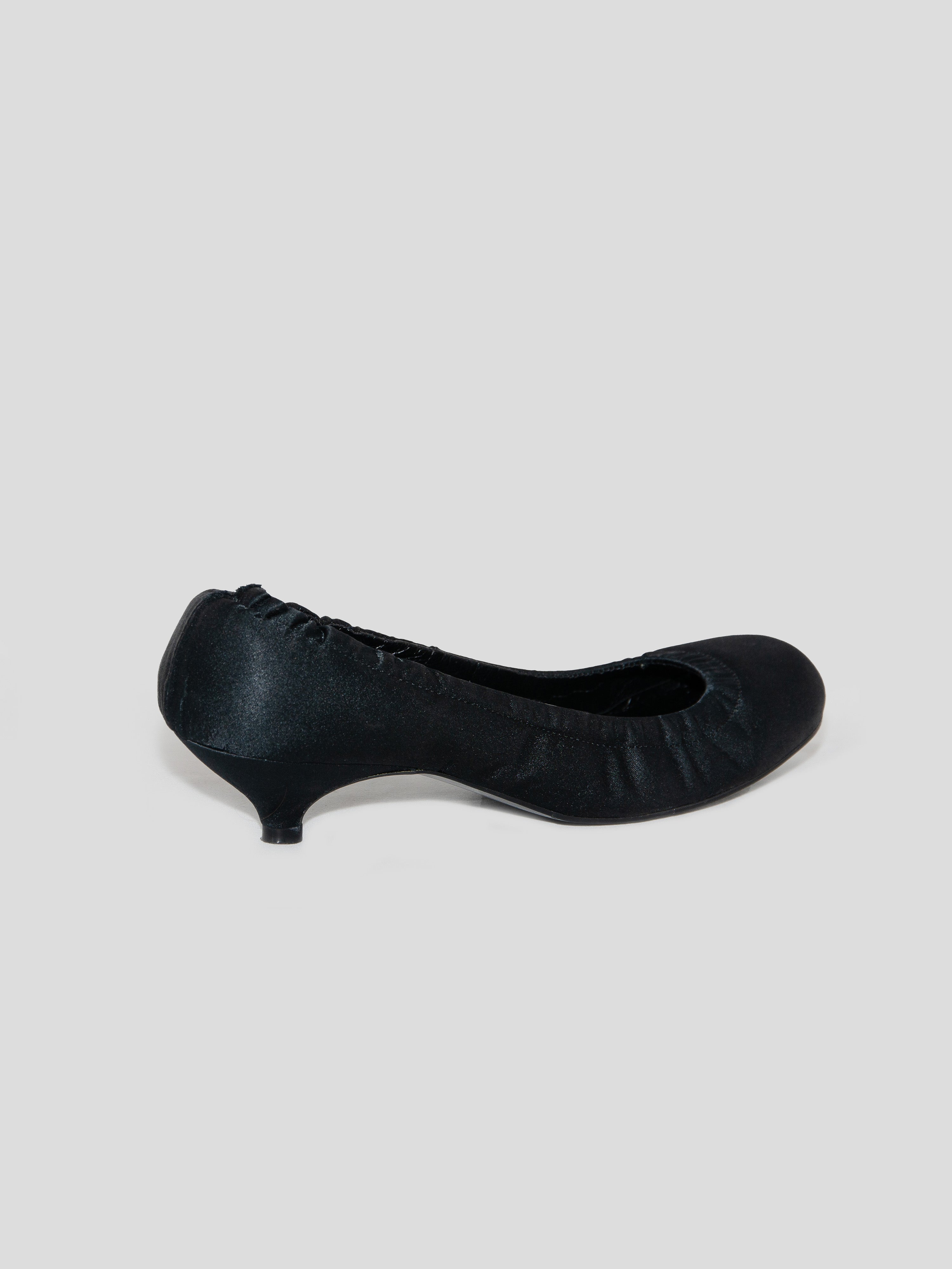 Satin Kitten Heel Pumps