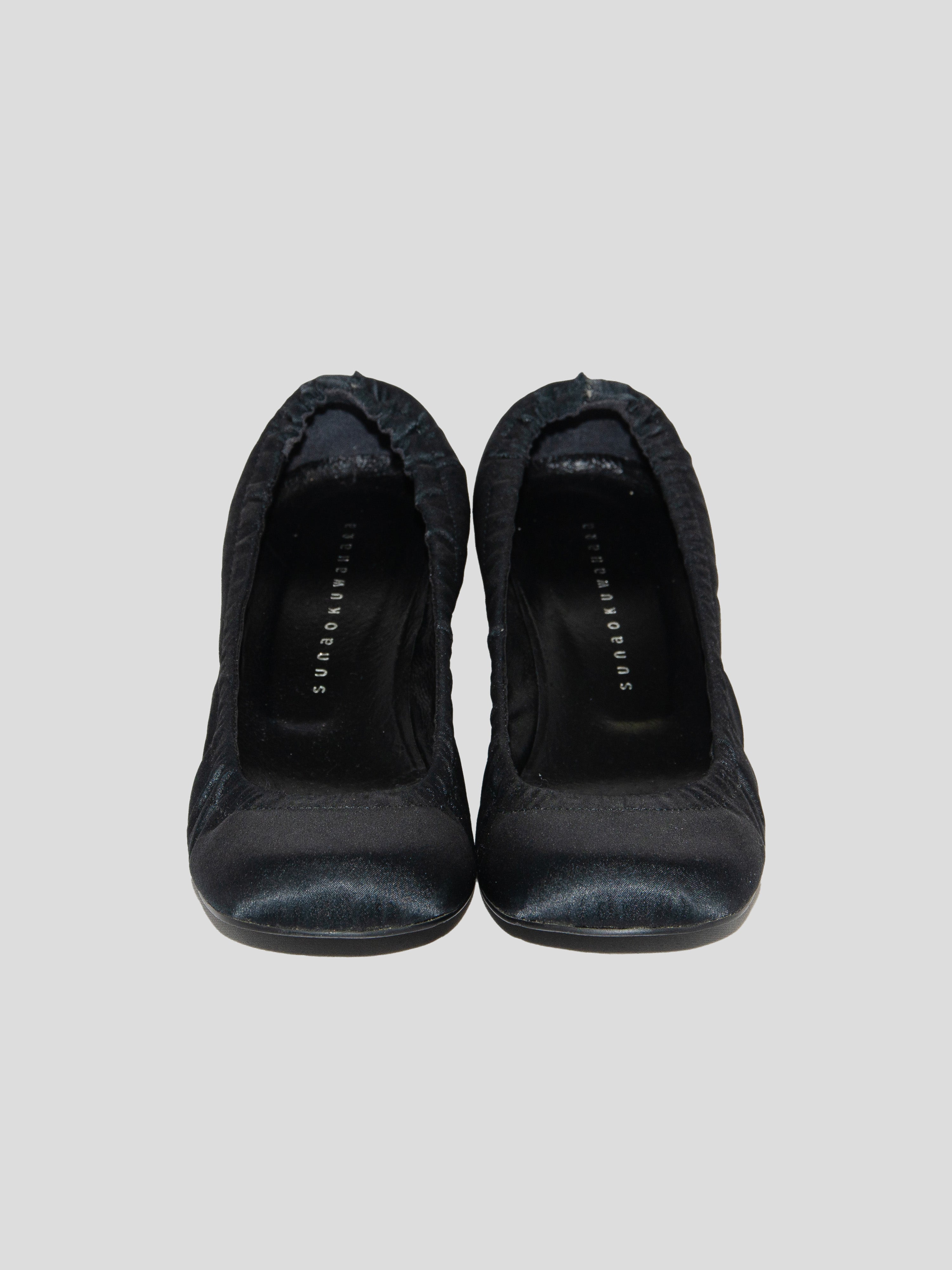 Satin Kitten Heel Pumps