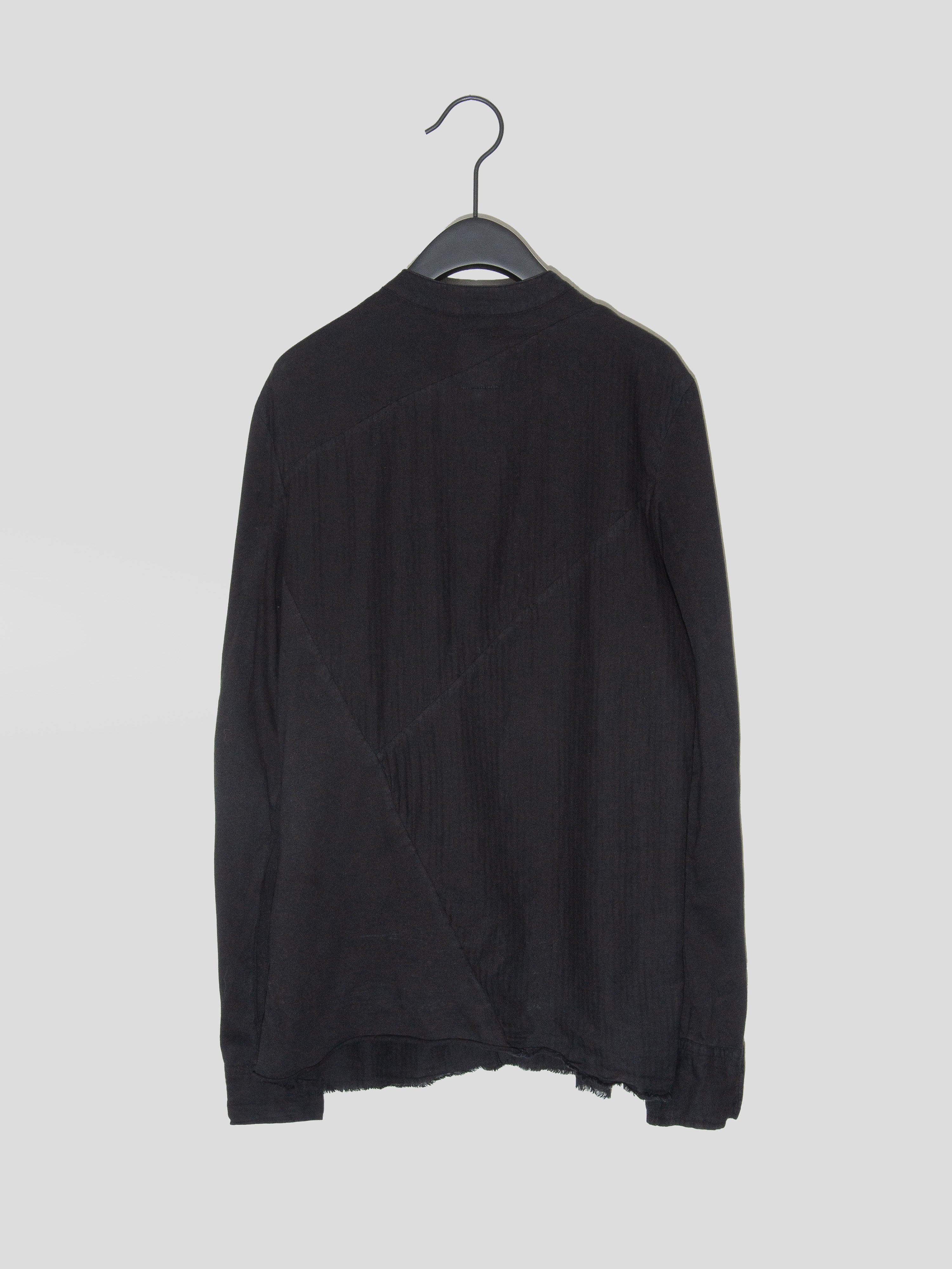 Mandarin Collar Panelled Shirt