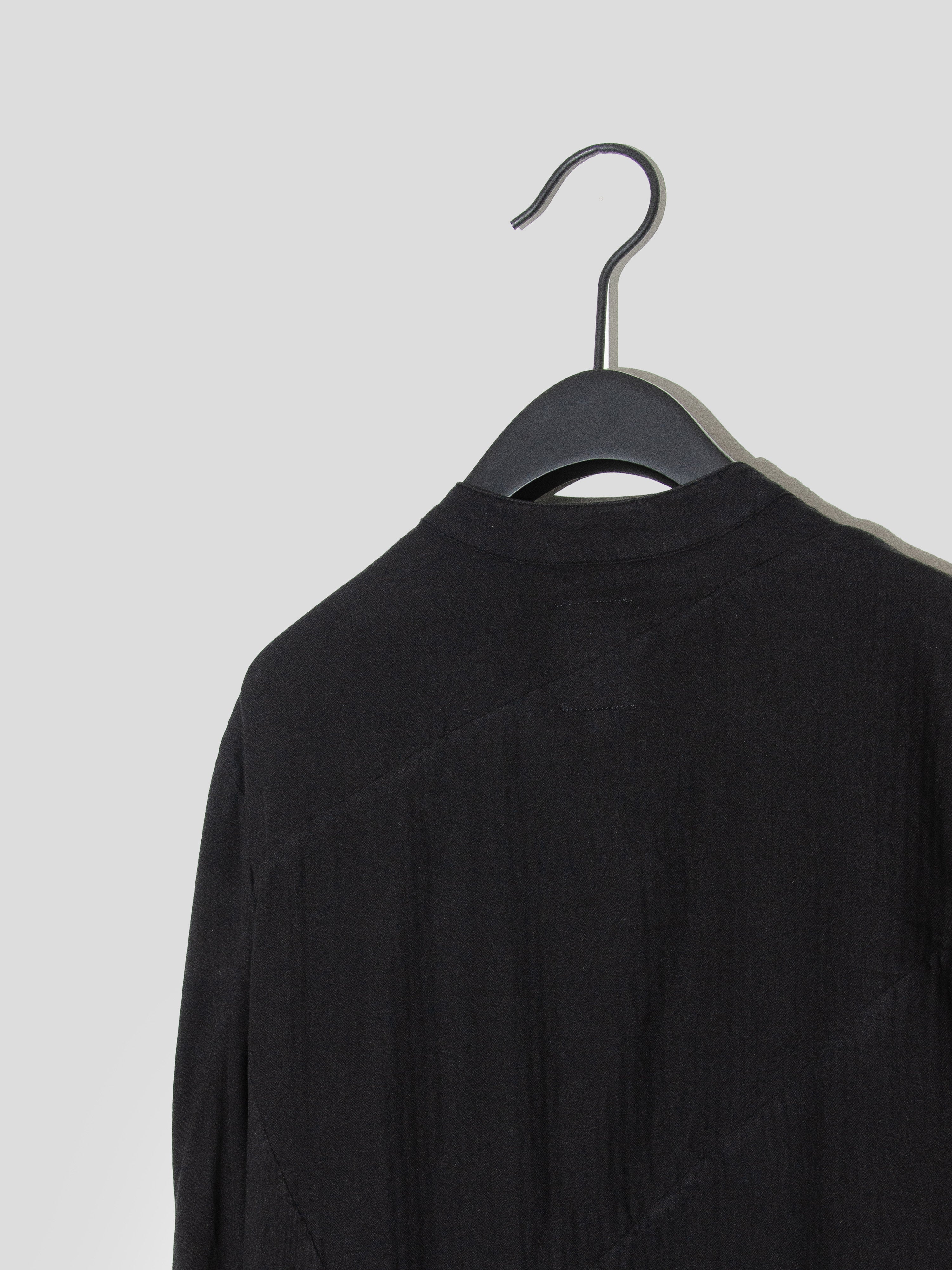 Mandarin Collar Panelled Shirt